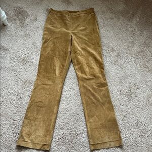 Etcetera Suede Pants in Rich Tan